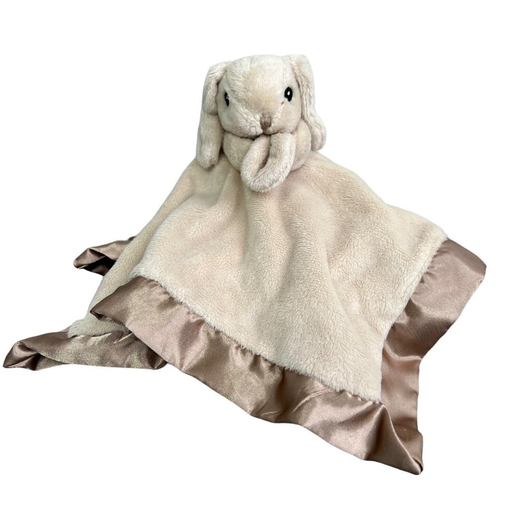 Cloud B Bunny Lovie Lovey Security Planket Plush Baby Toy Tan Satin Edge 2014